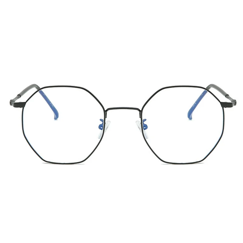 -1.0 -1.5 -2.0 -2.5 -3.0 to -6 Anti Blue Finished Myopia Glasses Women Men Metal Polygon Eyewear Short-sight Eyeglasses Minus