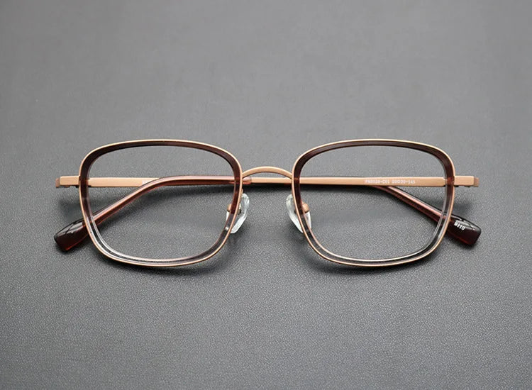 2022 Vintage Acetate Titanium Optical Eyeglasses Frame Men Square Myopia Prescription Glasses Women Myopia Glasses Men Unisex