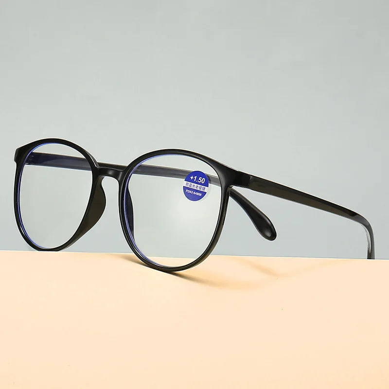 Ahora Women Reading Glasses Men Anti Blue Light Presbyopia Computer Reading Eyewear Ultralight Female Male Round Gafas Diopters