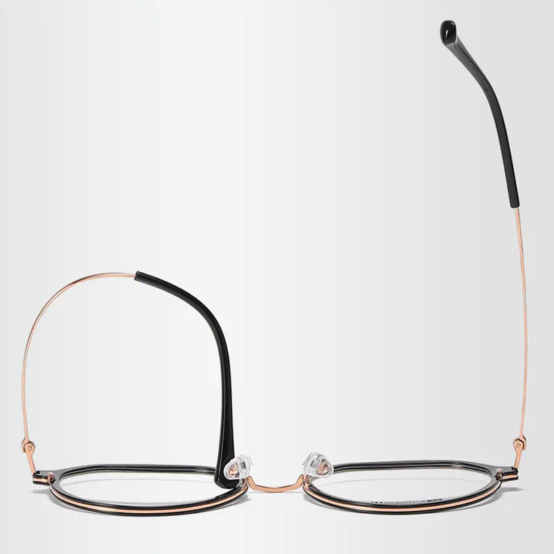 Beta Titanium Frame Glasses Full Rim Eye Glasses Round Spectacles with Spring Hinges Unisex New Arrival Eyewear