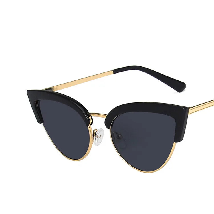 Cat Eye Sunglasses Women Vintage Luxury Brand Designer Black Glasses Sun Glasses For female Big Frame UV400 Eyewear Shades