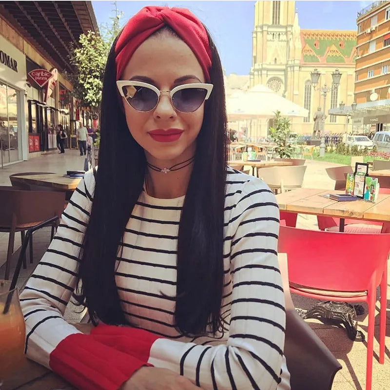 Cat Eye Sunglasses Women Vintage Luxury Brand Designer Black Glasses Sun Glasses For female Big Frame UV400 Eyewear Shades