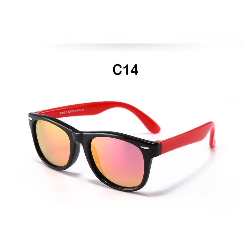 Kids Sunglasses Children Polarized Sun Glasses Boys Girls Glasses Silicone Safety Baby Shades UV400 Eyewear Age 3-12