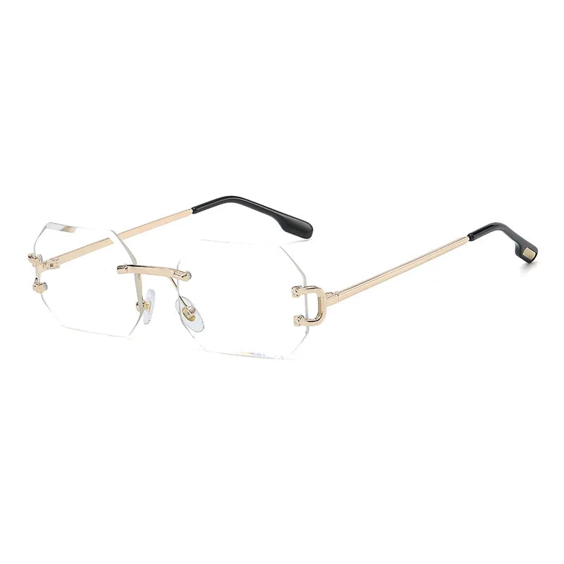 Vintage Rimless Polygon Sunglasses Women Men Luxury Brand Designer Popular Travel Small Frame Sun Glasses Sexy Ladies