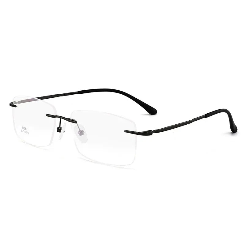 Glasses For Man Rimless Metal Frame Eyewears Super Light Business Style Frame Without Screws Myopia Spectacles