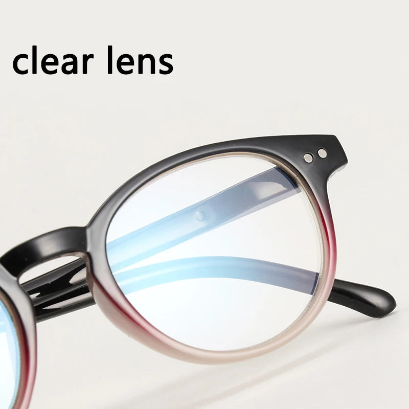 Gradient Frame Clear Anti Blue Light Reading Glasses Women Blocking Computer Harmful Light Presbyopic Glasses black +200