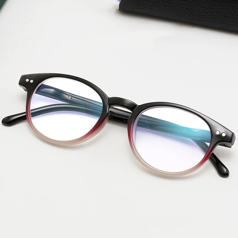 Gradient Frame Clear Anti Blue Light Reading Glasses Women Blocking Computer Harmful Light Presbyopic Glasses black +200