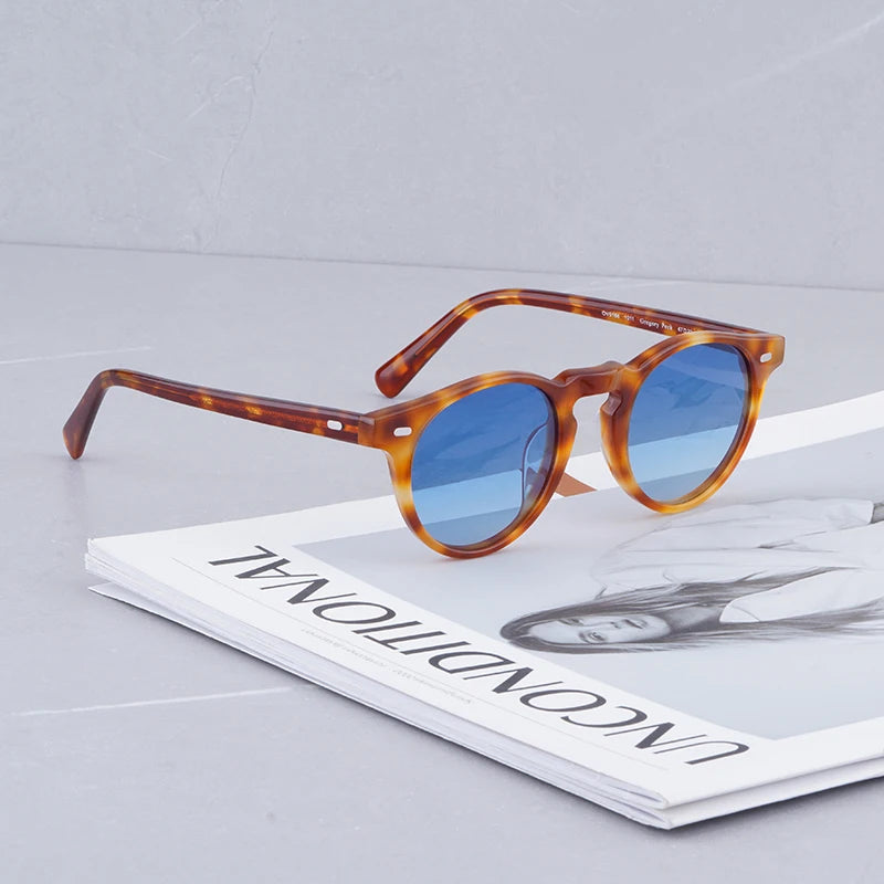 Gregory Peck Brand Designer Women Sunglasses Vintage Blue Sunglasses Retro Sun Glasses Womens Sunglasses Luxury Brand