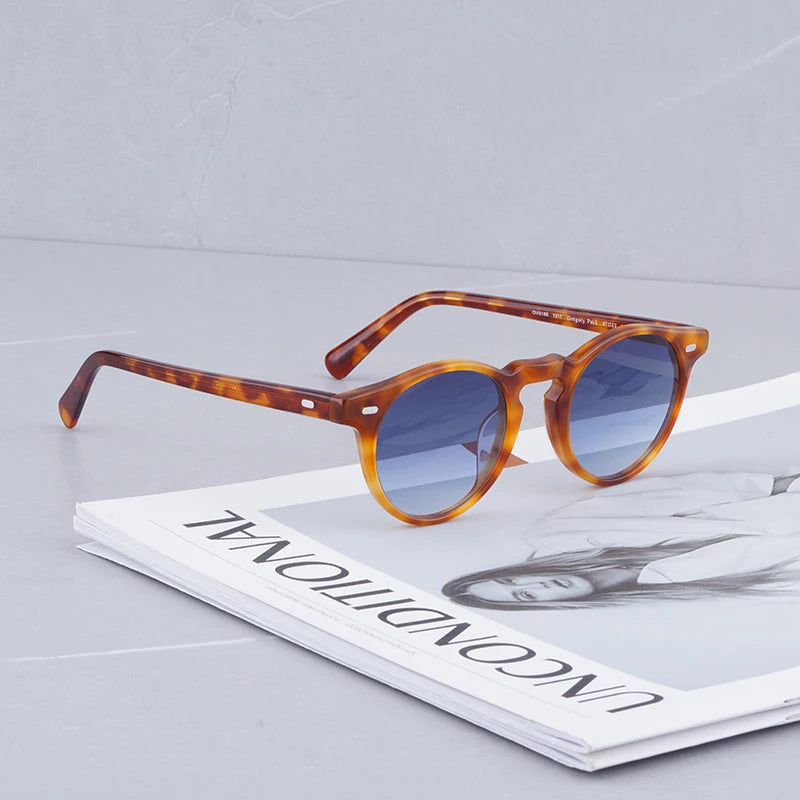 Gregory Peck Brand Designer Women Sunglasses Vintage Blue Sunglasses Retro Sun Glasses Womens Sunglasses Luxury Brand