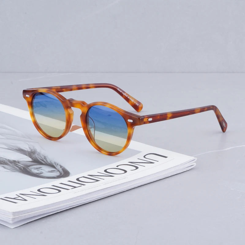 Gregory Peck Brand Designer Women Sunglasses Vintage Blue Sunglasses Retro Sun Glasses Womens Sunglasses Luxury Brand