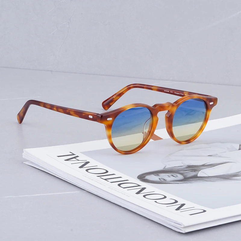 Gregory Peck Brand Designer Women Sunglasses Vintage Blue Sunglasses Retro Sun Glasses Womens Sunglasses Luxury Brand