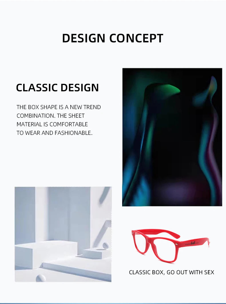 IENJOY Square Transparent Optical Glasses Frame Blue Light Blocking Glasses Vision Care Oversized Computer Eyeglasses Frames