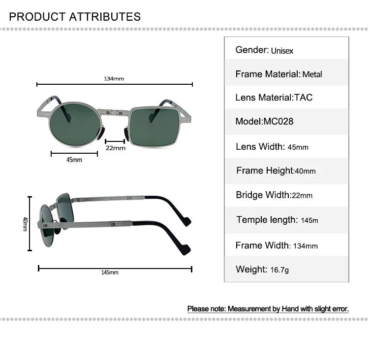 Hand-made Fashional Ultra-light Foldable Sunglasses Polarized UV400 Driving Sun Glasses for Men and Women