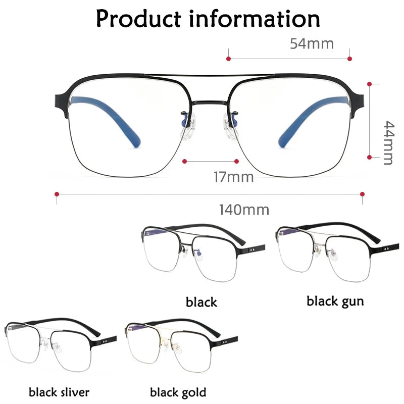 Anti Blue Light Glasses Men Women Computer Optical Presbyopic Reader Glasses Radiation Protection Titanium +175 225