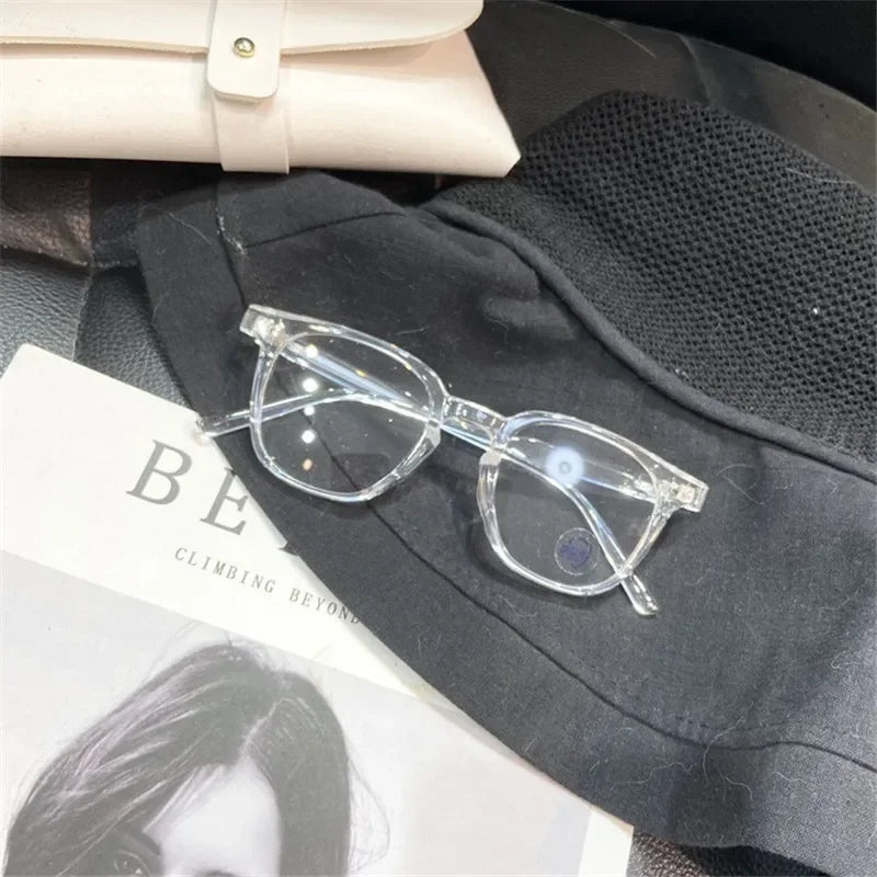Ins Anti-blue Glasses Women Cute Plain Glasses Men Eyewear Cute Decorative Computer Glasses