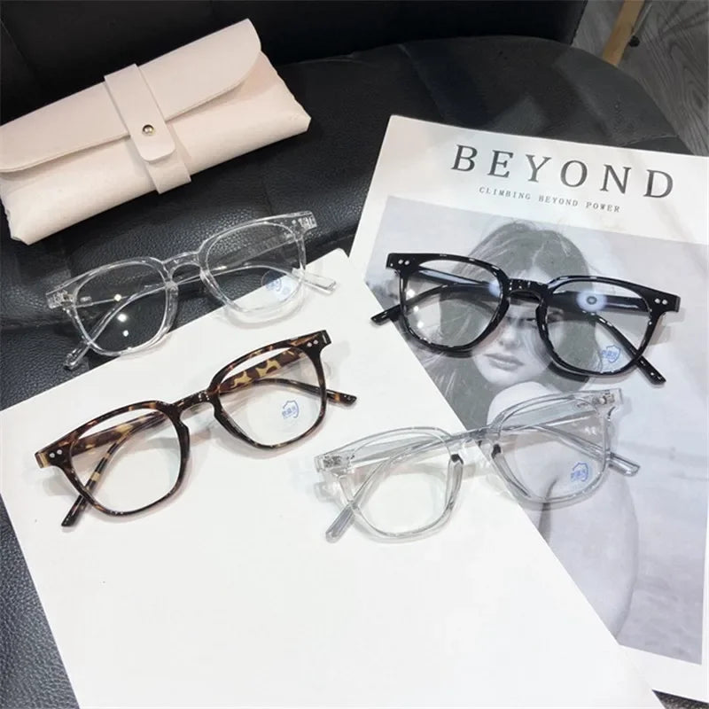 Ins Anti-blue Glasses Women Cute Plain Glasses Men Eyewear Cute Decorative Computer Glasses