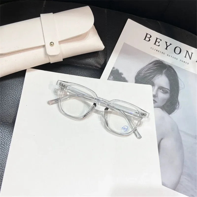 Ins Anti-blue Glasses Women Cute Plain Glasses Men Eyewear Cute Decorative Computer Glasses