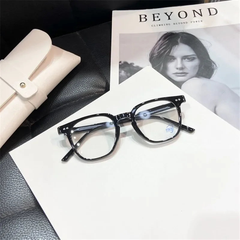 Ins Anti-blue Glasses Women Cute Plain Glasses Men Eyewear Cute Decorative Computer Glasses