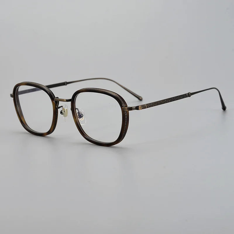 Japanese Designer Brand Pure Titanium Square Eyeglasses Frames Flexible Classical Men Glasses Luxury Eyewear