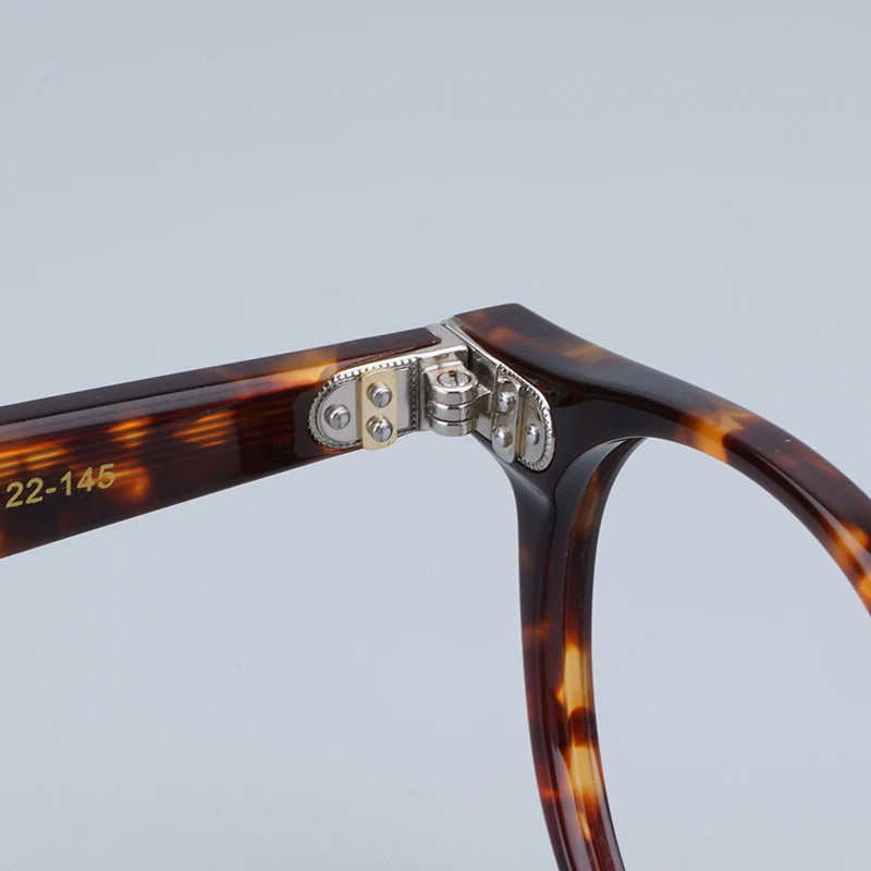 Japanese EYEV 332 Round Acetate Myopia Stylish Men Glasses Frames Women Gold Retro Glasses with Full Case