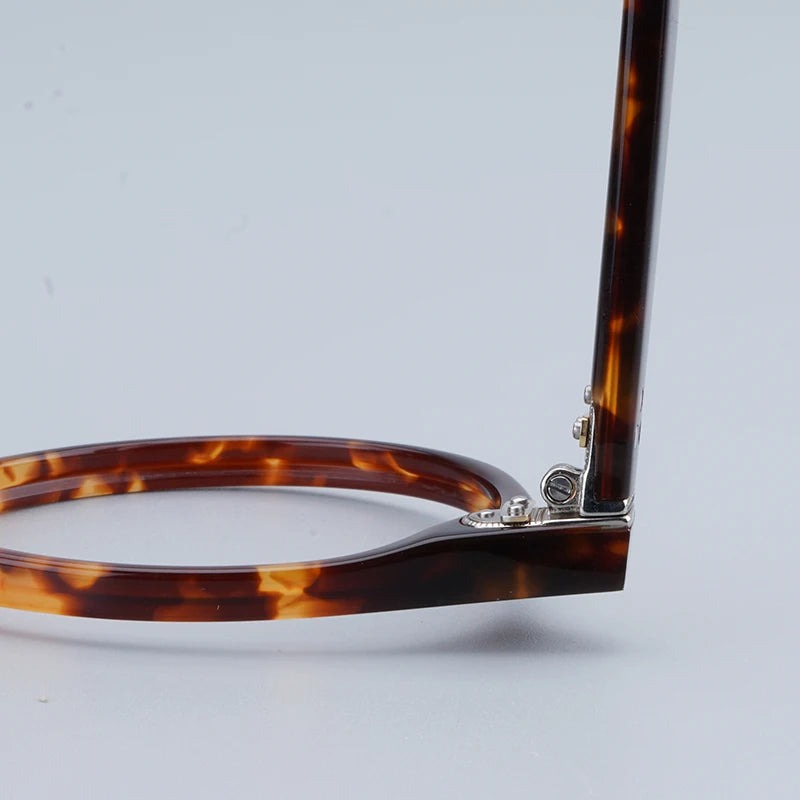 Japanese EYEV 332 Round Acetate Myopia Stylish Men Glasses Frames Women Gold Retro Glasses with Full Case