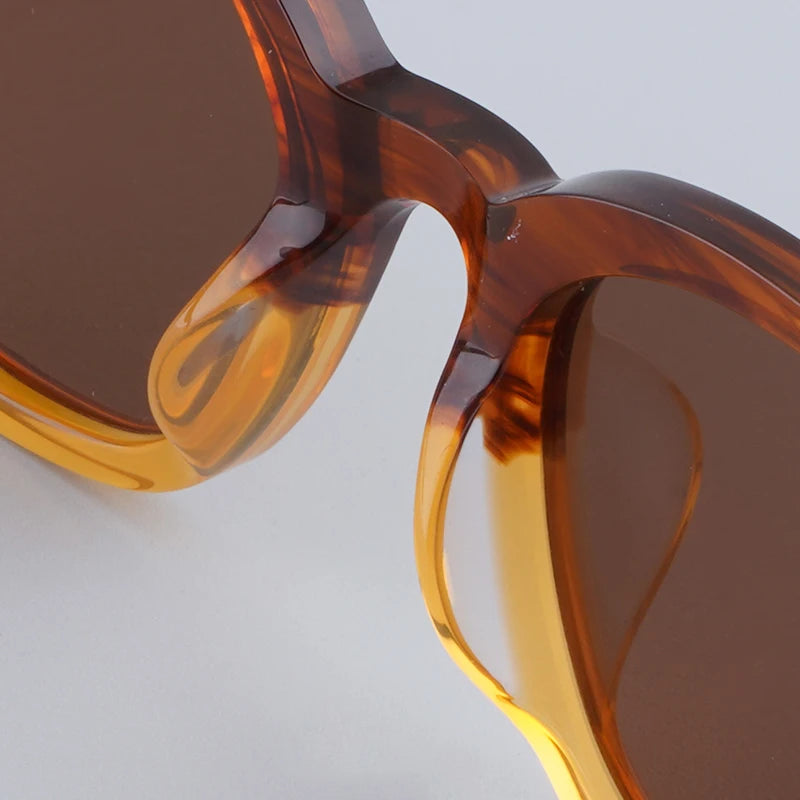 Japanese Square Sunglasses Men Acetate Uv400 Classical Gradient Designer Brand Eyeglasses Women Korean Style Eyewear