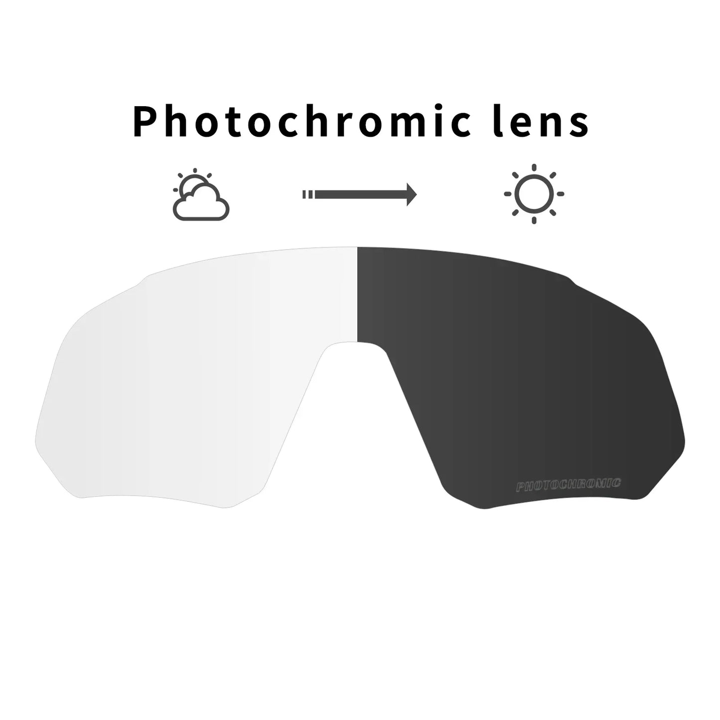 KE9408 Full Red Blue Green Polarized Lens Photochromic Replacement Lenses Cycling Bicycle Sun Glasses Eyewear frame Suitable