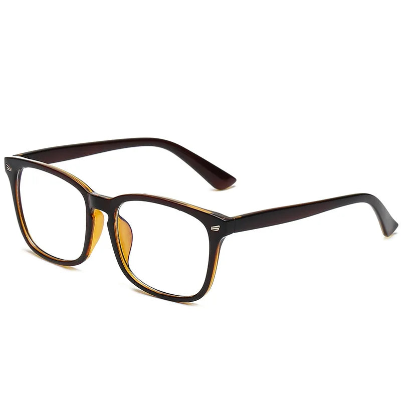 LNFCXI New Retro Computer Glasses Men Spectacles Frames Women with Free 1 Pcs Leather Case