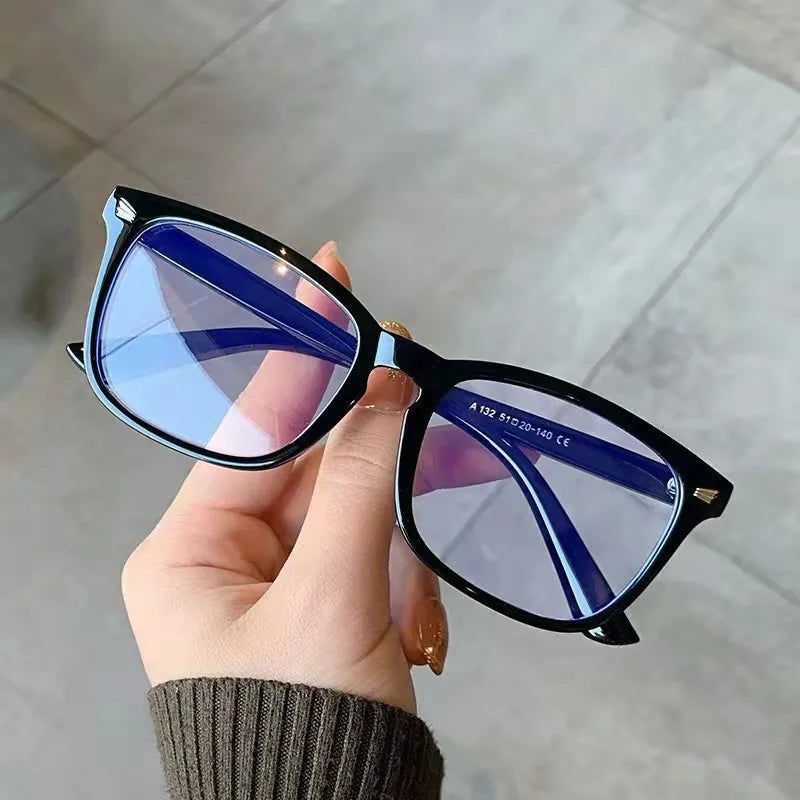 LNFCXI New Retro Computer Glasses Men Spectacles Frames Women with Free 1 Pcs Leather Case
