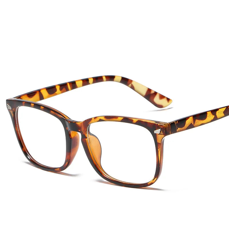 LNFCXI New Retro Computer Glasses Men Spectacles Frames Women with Free 1 Pcs Leather Case