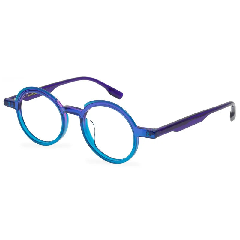 Multicolor Personalized Acetate Round Glasses Frames Designer Red Classical Eyewear Men Blue Accessories