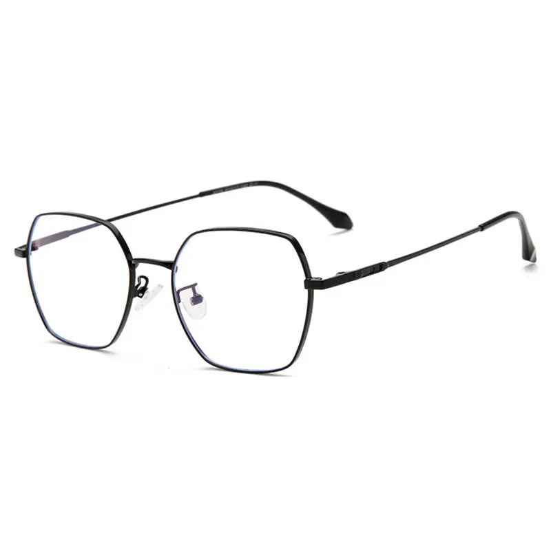New Arrival Anti Blue Ray Goggles Metal Frame Eye Glasses Unisex Full Rim Eyewear Myopia Glasses with Spring Hinges