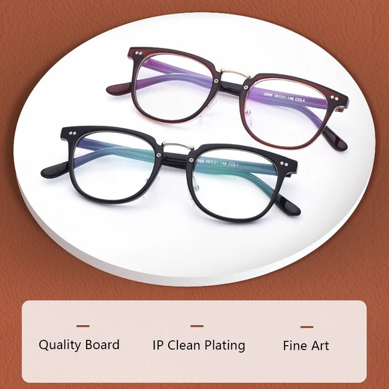 New Trend vintage Reading Glasses Men Women High Quality Black Full Frame Business Office Men Aspherical Len +25 75 125 175 225