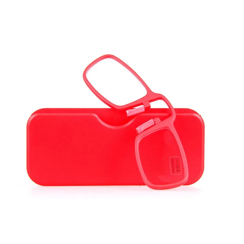 Pander New Clip Nose Reading Glasses Mini High Quality TR90 Portable Men Women Presbyopic Sticky Wallet Black Blue Tan 1.0 1.5