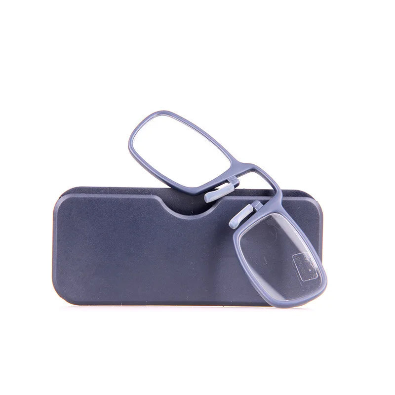 Pander New Clip Nose Reading Glasses Mini High Quality TR90 Portable Men Women Presbyopic Sticky Wallet Black Blue Tan 1.0 1.5