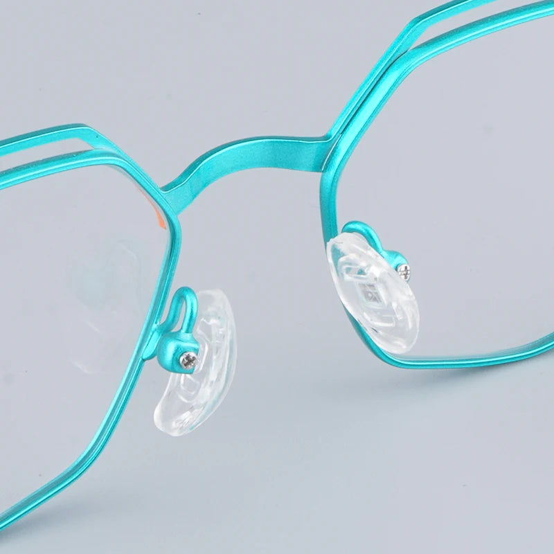 Pure Titanium Cateye Women Irregukar Eyeglasses Frames Multicolor Glasses for Men with Full Packaging