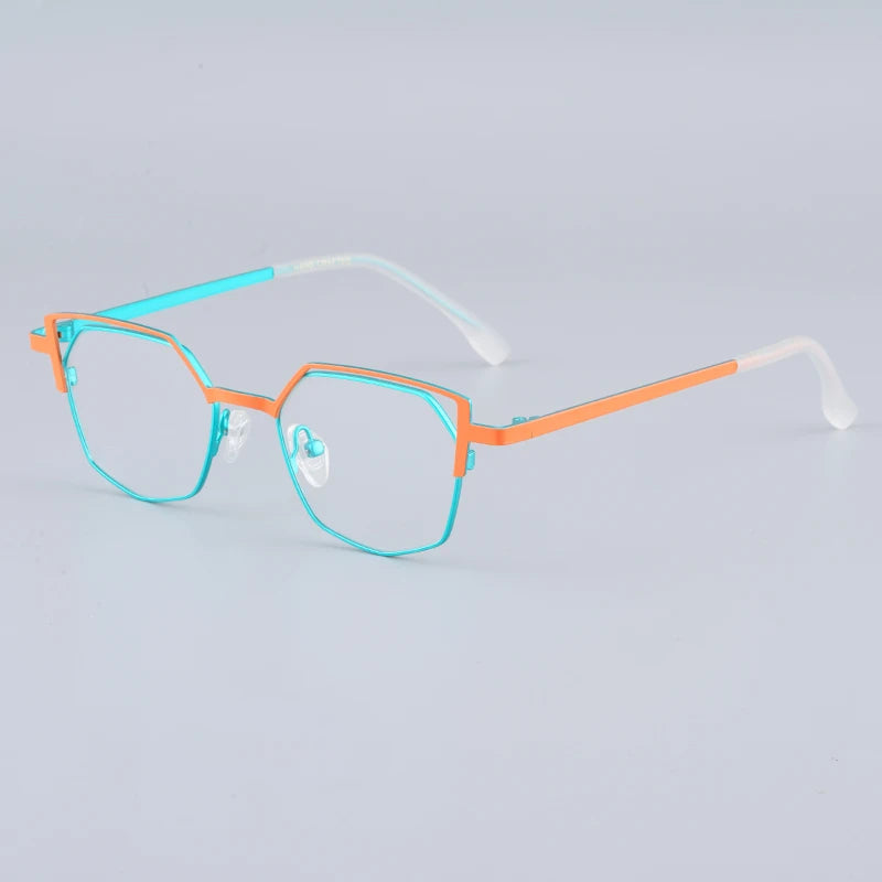 Pure Titanium Cateye Women Irregukar Eyeglasses Frames Multicolor Glasses for Men with Full Packaging