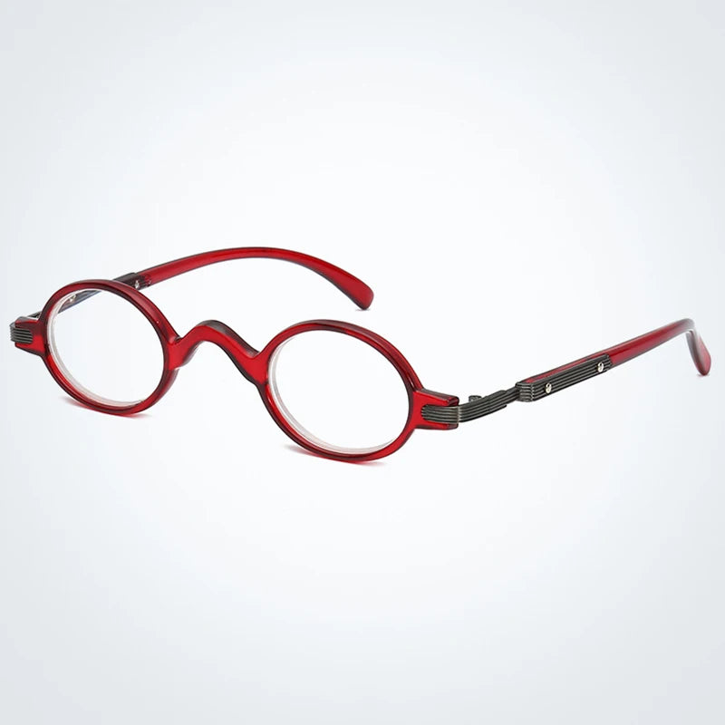 Retro Mini Round Frame Reading Glasses Men Women Ultralight High Quality Magnifying Reader Presbyopic Glasses Leopard +150 250