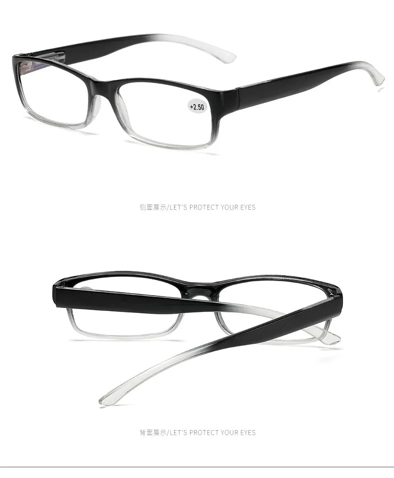 New Gradient Frame Anti-blue Reading Glasses Unisex Elderly Hyperopia Reading Newspaper Watching TV Reading Glasses