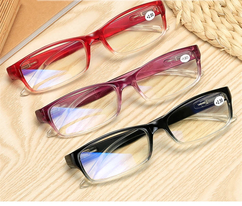 New Gradient Frame Anti-blue Reading Glasses Unisex Elderly Hyperopia Reading Newspaper Watching TV Reading Glasses
