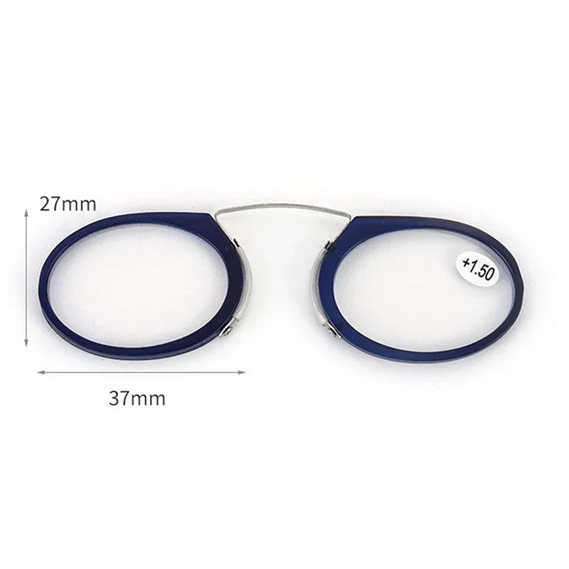 Stick On Phone Clip Nose Bridge Reading Glasses 1.0 To 2.5 Portable Presbyopic Glasses With Case Reading Eyewear Material Resin