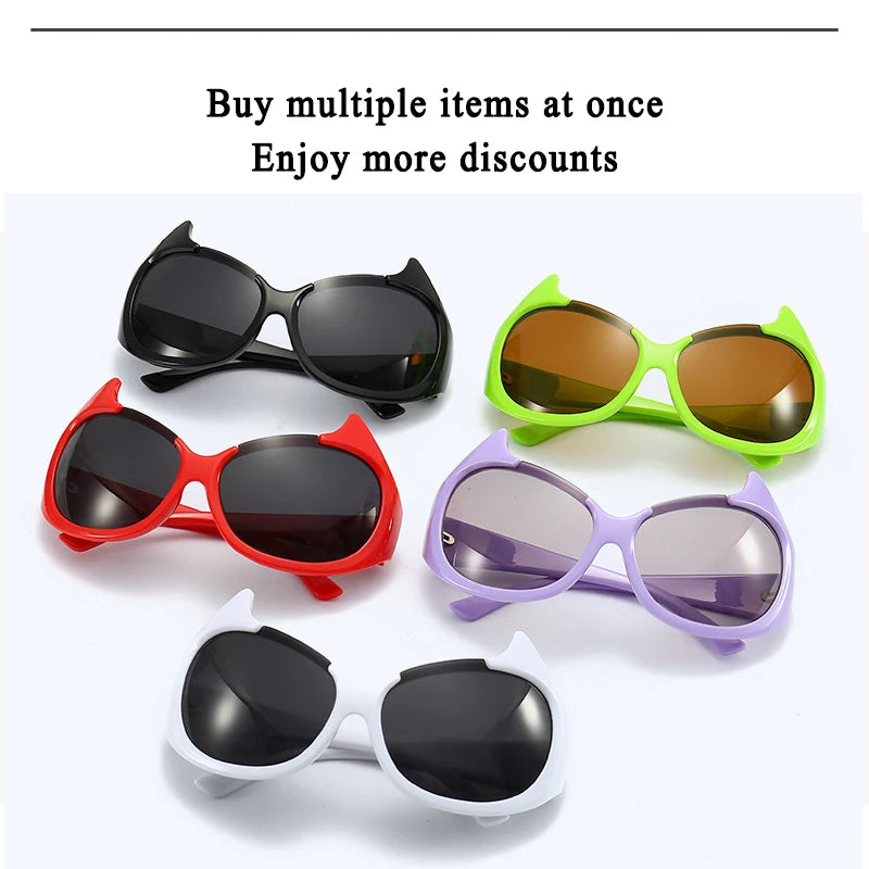XJiea Designer Cat Eye Women's Sunglasses Vintage Big Frame Sexy Sun Glasses For Men Y2K Party Accessory Eyewear UV400
