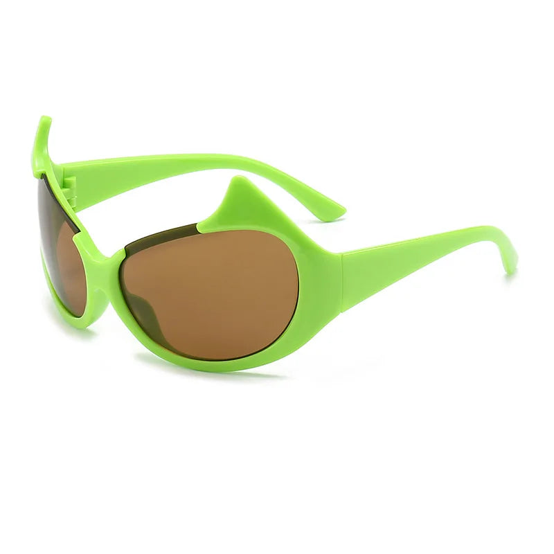 XJiea Designer Cat Eye Women's Sunglasses Vintage Big Frame Sexy Sun Glasses For Men Y2K Party Accessory Eyewear UV400