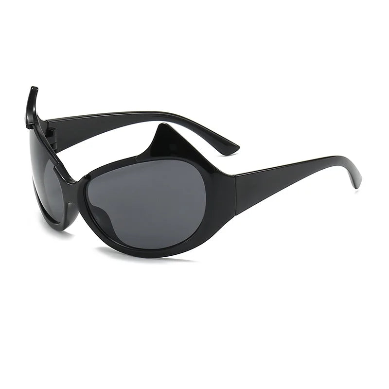 XJiea Designer Cat Eye Women's Sunglasses Vintage Big Frame Sexy Sun Glasses For Men Y2K Party Accessory Eyewear UV400
