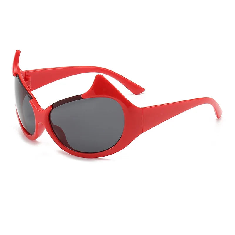 XJiea Designer Cat Eye Women's Sunglasses Vintage Big Frame Sexy Sun Glasses For Men Y2K Party Accessory Eyewear UV400