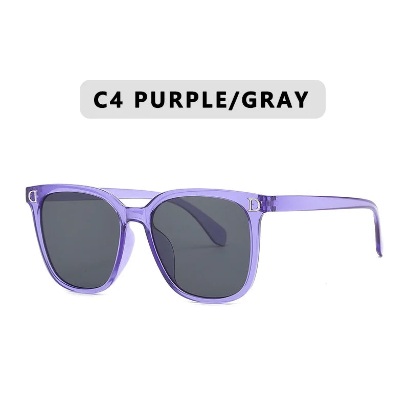 ZXWLYXGX Brand Square Sunglasses Woman Mirror Gradient Sun Glasses Men Female Big Frame Modern Vintage Oculos De Sol