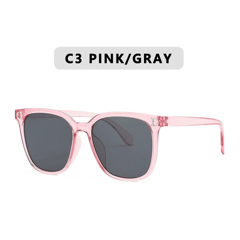 ZXWLYXGX Brand Square Sunglasses Woman Mirror Gradient Sun Glasses Men Female Big Frame Modern Vintage Oculos De Sol