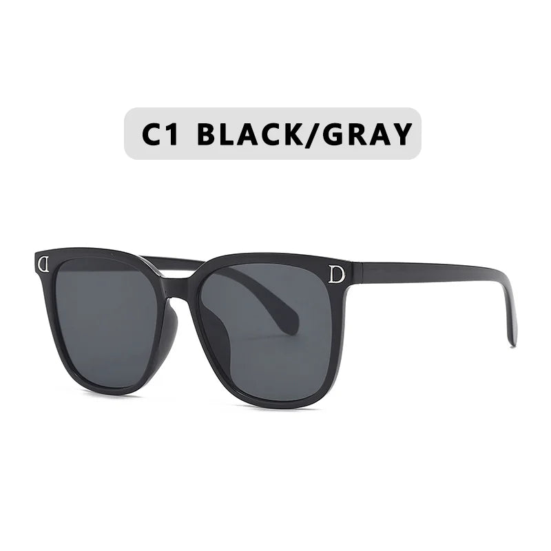 ZXWLYXGX Brand Square Sunglasses Woman Mirror Gradient Sun Glasses Men Female Big Frame Modern Vintage Oculos De Sol