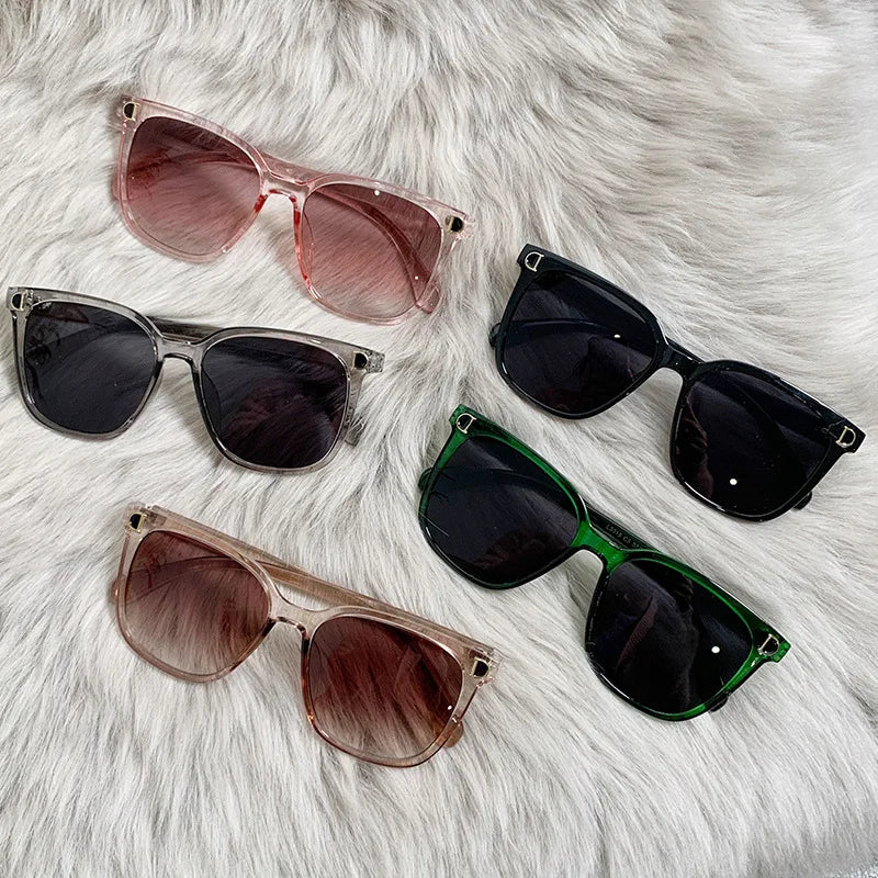 ZXWLYXGX Brand Square Sunglasses Woman Mirror Gradient Sun Glasses Men Female Big Frame Modern Vintage Oculos De Sol