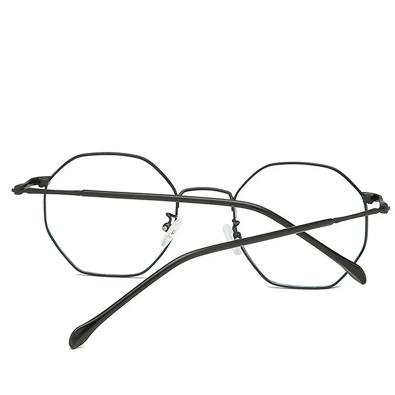 -1.0 -1.5 -2.0 -2.5 -3.0 to -6 Anti Blue Finished Myopia Glasses Women Men Metal Polygon Eyewear Short-sight Eyeglasses Minus